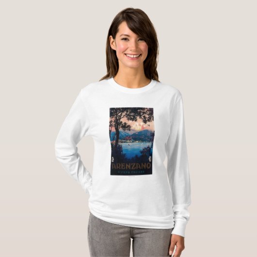 Italiener-Riviera-Reise-Plakat T-Shirt (Vorne ganz)