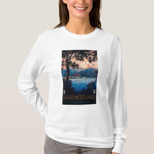 Italiener-Riviera-Reise-Plakat T-Shirt (Vorderseite)