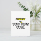 Italiener sind Sofa King Cool Postkarte (Stehend Vorderseite)