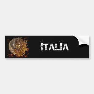 Italiener Sun u. Mond Carnaval Masken Autoaufkleber
