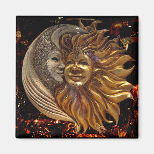 Italiener Sun u. Mond Carnaval Masken Magnet