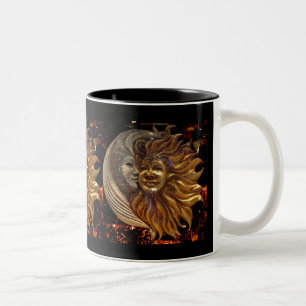 Italiener Sun u. Mond Carnaval Masken Zweifarbige Tasse