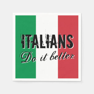 Italiener tun es besser komische Papier Party Serv Serviette