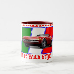 Italiener tun es mit Art Zweifarbige Tasse