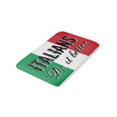 Italiener verbessert es Badmatte mit Flagge von Badematte (Schrägansicht)
