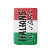 Italiener verbessert es Badmatte mit Flagge von Badematte (Vorderseite Vertikal)