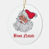 Italiener Weihnachtsmann #2 Keramikornament (Links)