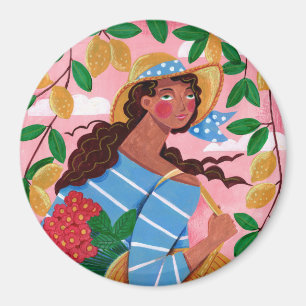 Italienerin Sommer Strandurlaub Magnet