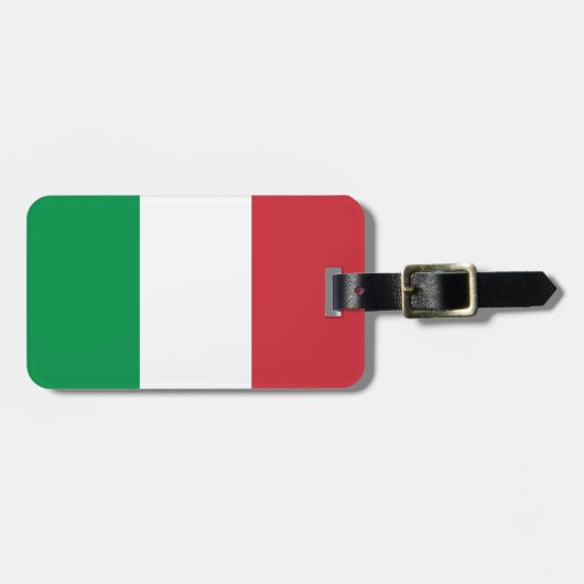 Italienflagge Gepäckanhänger (Vorderseite horizontal)