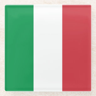 Italienflagge Glasuntersetzer