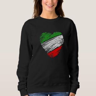 Italienflagge in Herzform eine italienische Idee Sweatshirt