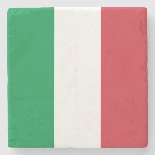 Italienflagge Steinuntersetzer (Vorderseite)