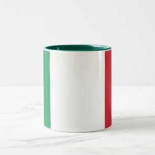 Italienflagge Zweifarbige Tasse