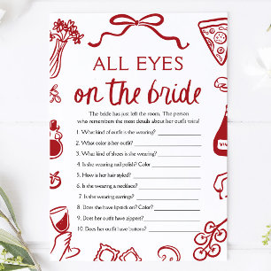 Italienisch Alle Augen auf dem Brautparty Bride Einladung