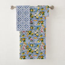 Italienisch Amalfi Blau-Fliesen Zitronen