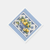 Italienisch Amalfi blau weißen Fliesen Schüssel Zi Serviette (Ecke)