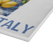Italienisch Amalfi Coast blue white tiles lemons Schneidebrett (Ecke)