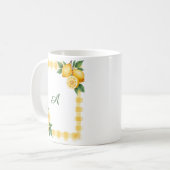 Italienisch Amalfi Coast Citrus Lemons Yellow Ging Kaffeetasse (Vorderseite Links)
