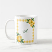Italienisch Amalfi Coast Citrus Lemons Yellow Ging Kaffeetasse (Links)