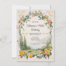 Italienisch Amalfi Coastal Lemon floral Geburtstag Einladung