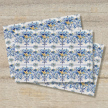 Italienisch Amalfi Küste Tile Blau und Weiß Decoup