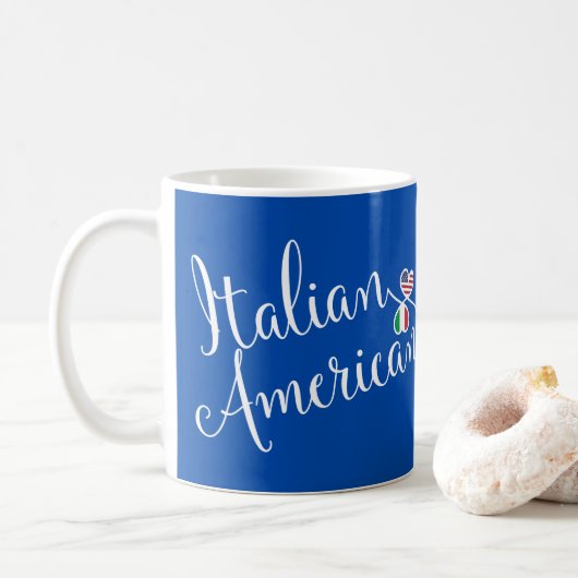 Italienisch American Entwinning Hearts Tasse (Mit Donut)