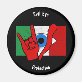 Italienisch American Evil Eye il Malocchio Maloik Magnet