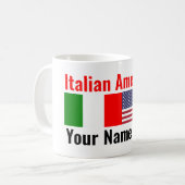 Italienisch Amerikanisch Kaffeetasse (Vorderseite Links)