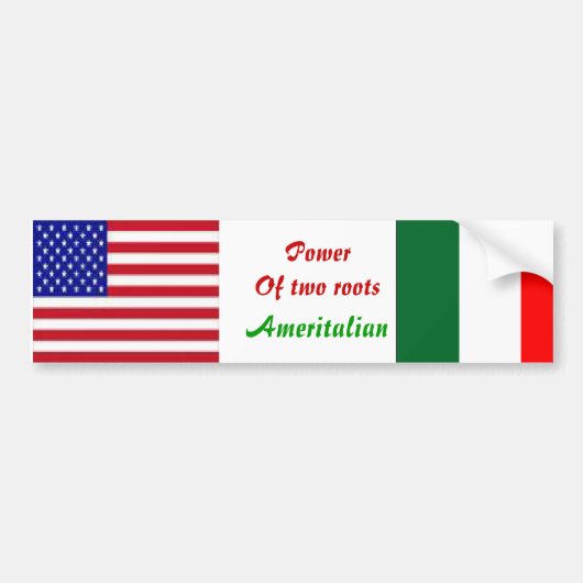 Italienisch-amerikanische Autoaufkleber (Vorne)
