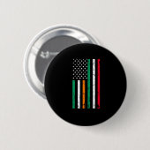 Italienisch-amerikanische Flagge Irland Italien ST Button (Vorne & Hinten)