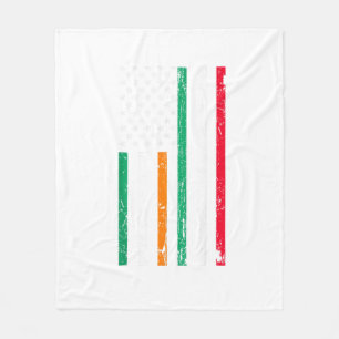 Italienisch-amerikanische Flagge Irland Italien ST Fleecedecke