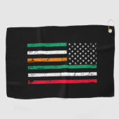 Italienisch-amerikanische Flagge Irland Italien ST Golfhandtuch (Horizontal)