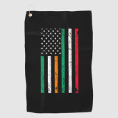 Italienisch-amerikanische Flagge Irland Italien ST Golfhandtuch (Vorderseite)