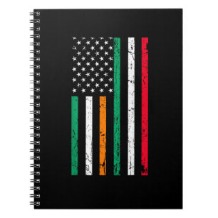 Italienisch-amerikanische Flagge Irland Italien ST Notizblock