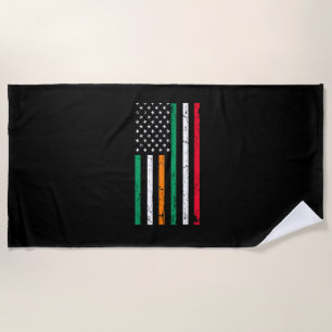 Italienisch-amerikanische Flagge Irland Italien ST Strandtuch