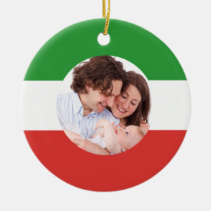 Italienisch-Amerikanische Flagge von Keramikornament