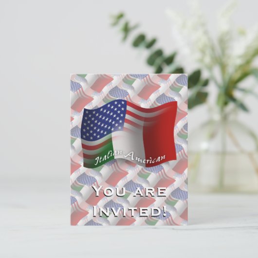 Italienisch-Amerikanische wellenartig bewegende Einladung (Stehend Vorderseite)