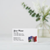 Italienisch-Amerikanische wellenartig bewegende Visitenkarte (Stehend Vorderseite)