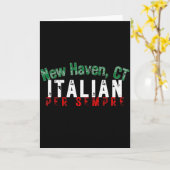 Italienisch-amerikanischer Stolz New Haven Ct Erbe Karte (Gelbe Blume)