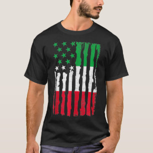 Italienisch-Amerikanischer Stolz USA-Flagge Italie T-Shirt