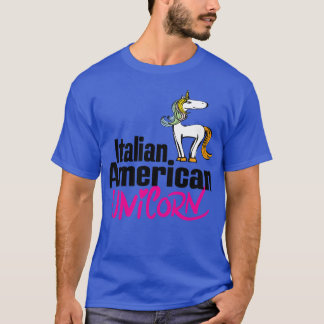 Italienisch Amerikanisches Einhorn 4 T-Shirt