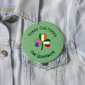 Italienisch-amerikanisches Kleeblatt-Flag Personal Button (Beispiel)