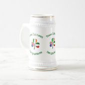 Italienisch-amerikanisches Kleeblatt Personalisier Bierglas (Vorderseite Links)