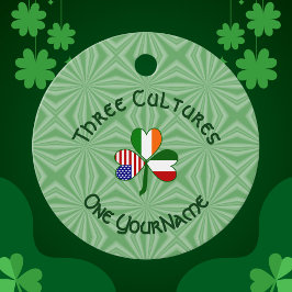 Italienisch-amerikanisches Kleeblatt Personalisier Geschenkanhänger