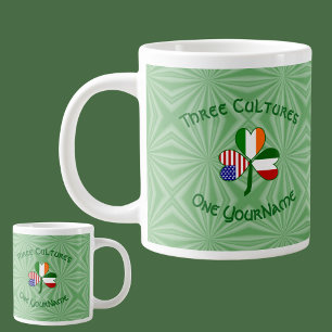Italienisch-amerikanisches Kleeblatt Personalisier Jumbo-Tasse