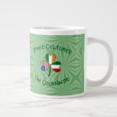 Italienisch-amerikanisches Kleeblatt Personalisier Jumbo-Tasse (Rechts)