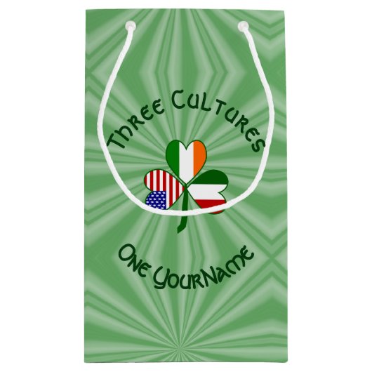 Italienisch-amerikanisches Kleeblatt Personalisier Kleine Geschenktüte (Rückseite)