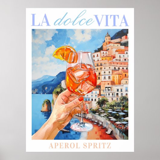 Italienisch Aperol Spritz Poster (Vorne)