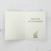 Italienisch Auguri Hochzeitstag Fiat 500 Karte (Innenseite)