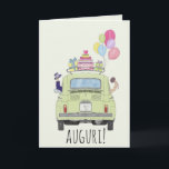Italienisch Auguri Hochzeitstag Fiat 500 Karte<br><div class="desc">Italienische Hochzeiten gratulieren. Ehepaar in einem Vintagen italienischen Auto,  Fiat 500 oder Cinquecento. Herzlichen Glückwunsch zu Ihrem Hochzeitstag! Überraschen Sie das glückliche Paar auf ihrem schönsten Tag mit einer speziellen Karte. Viele verschiedene Designs,  in Englisch und in einigen nicht-englischen Versionen.</div>